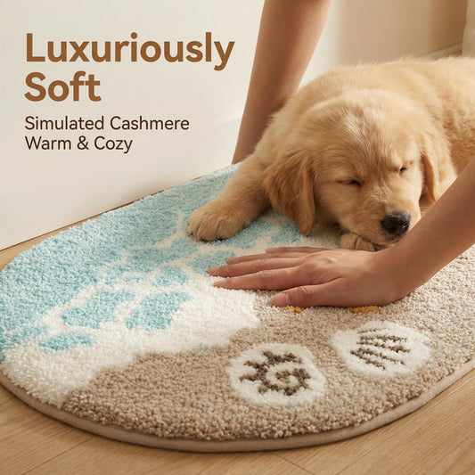Dog Door Mat for Muddy Paws, Absorbs Moisture and Dirt, Absorbent Non-Slip Washable Doormat, Quick Dry Simulated Cashmere Mud Mat for Dogs, Entry Indoor Entryway Carpet for Inside Floor