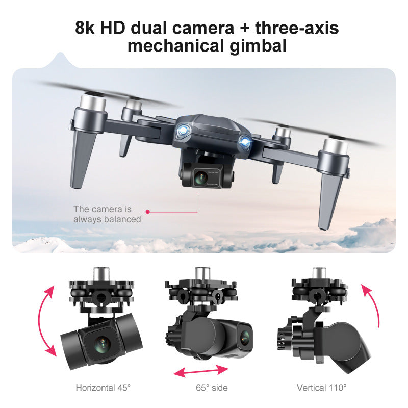 Drone with 8K Camera for Adults, 3-Axis Gimbal, 4K/30fps Video, 70-Min Flight Time with 2 Batteries, 10000ft FPV Transmission Professional Drone, Auto Return, Beginner Mode