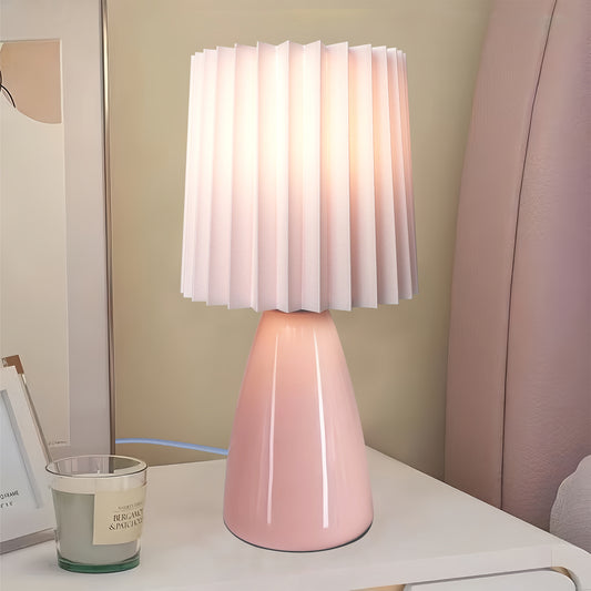 Table Lamp, Ceramic Small Table Lamp, Modern Table Lamp, Soft Warm Light Eye-Care Bedside Lamp for Children's Room, Bedroom, Living Room and Office.