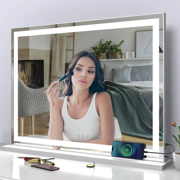Led tabletop mirror deals